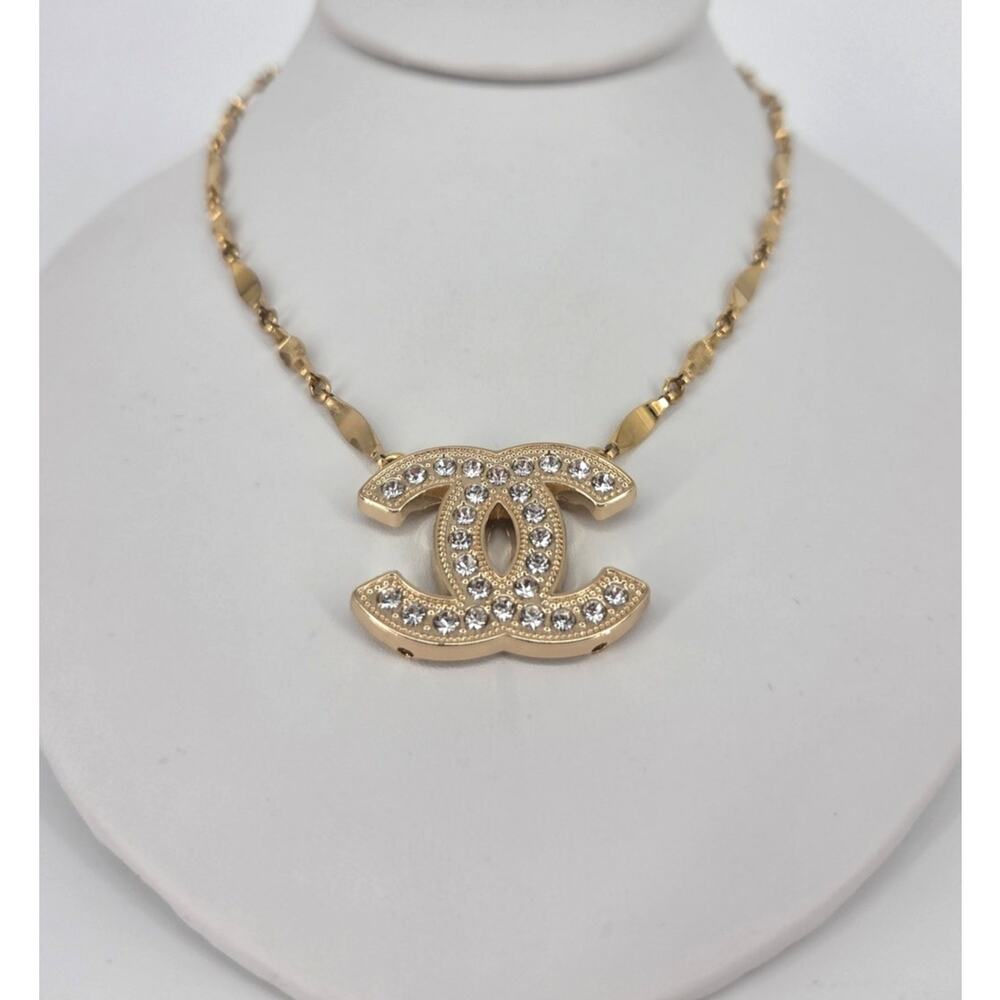 Idlewild Jewelry Co Couture Authentic Chanel CC Vintage Sew-On Charm Necklace